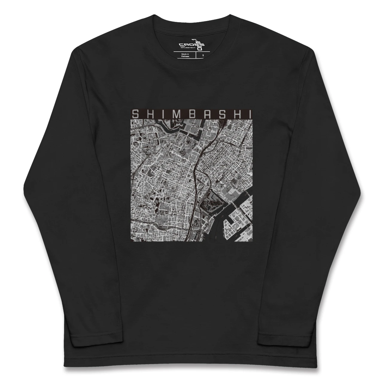 【新橋（東京都）】地図柄ロングスリーブTシャツ