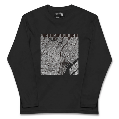 【新橋（東京都）】地図柄ロングスリーブTシャツ