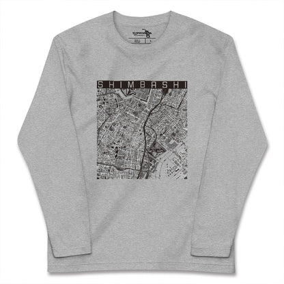 【新橋（東京都）】地図柄ロングスリーブTシャツ