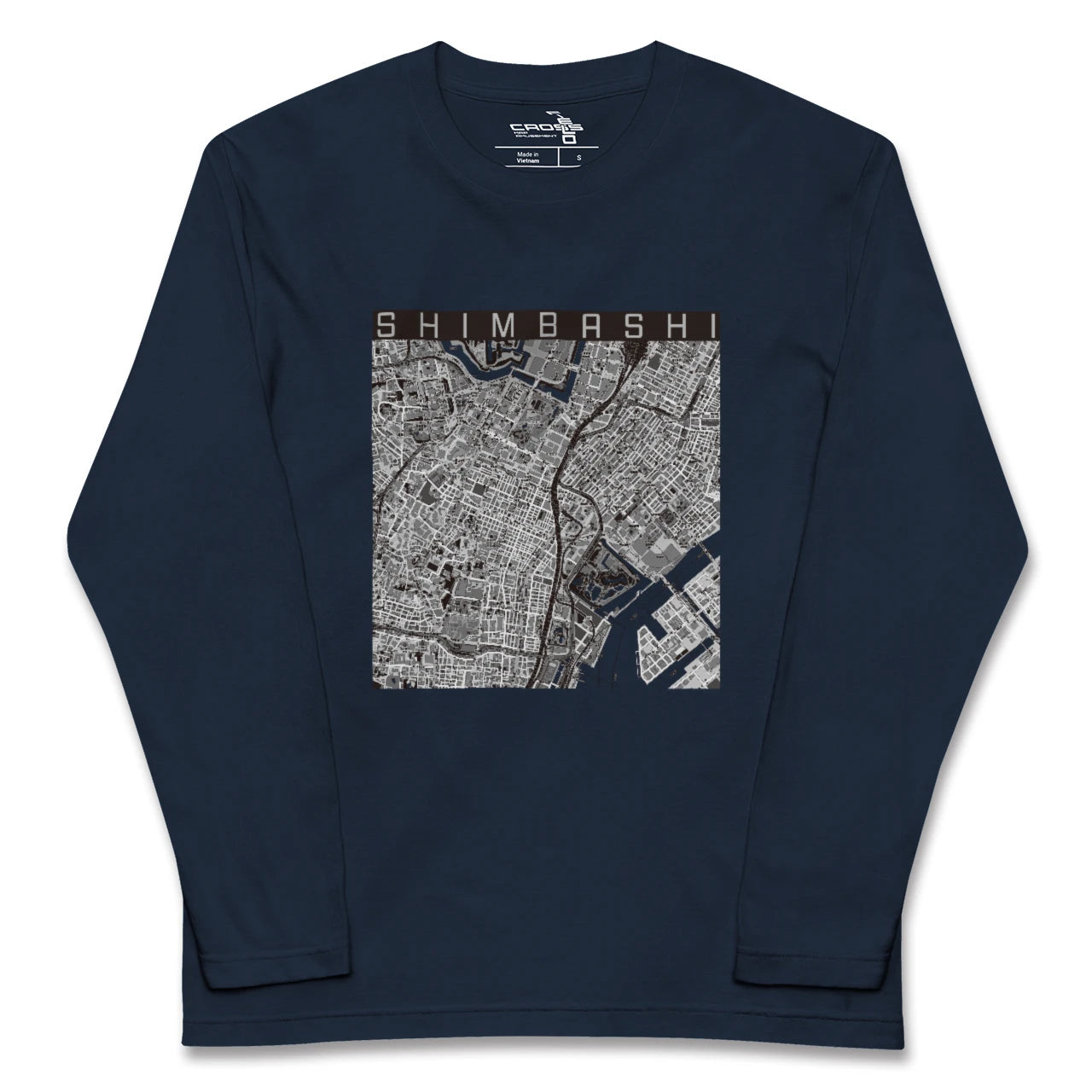 【新橋（東京都）】地図柄ロングスリーブTシャツ
