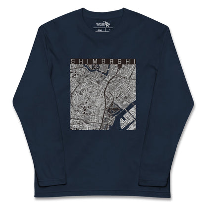 【新橋（東京都）】地図柄ロングスリーブTシャツ