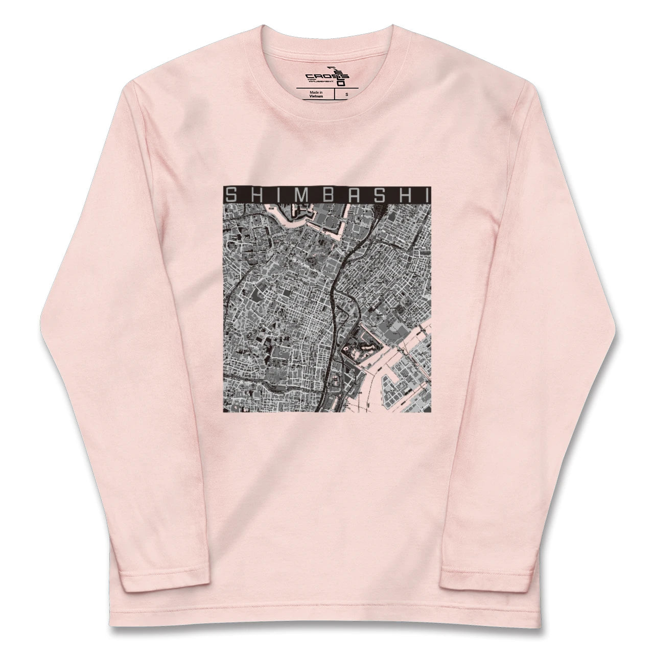 【新橋（東京都）】地図柄ロングスリーブTシャツ