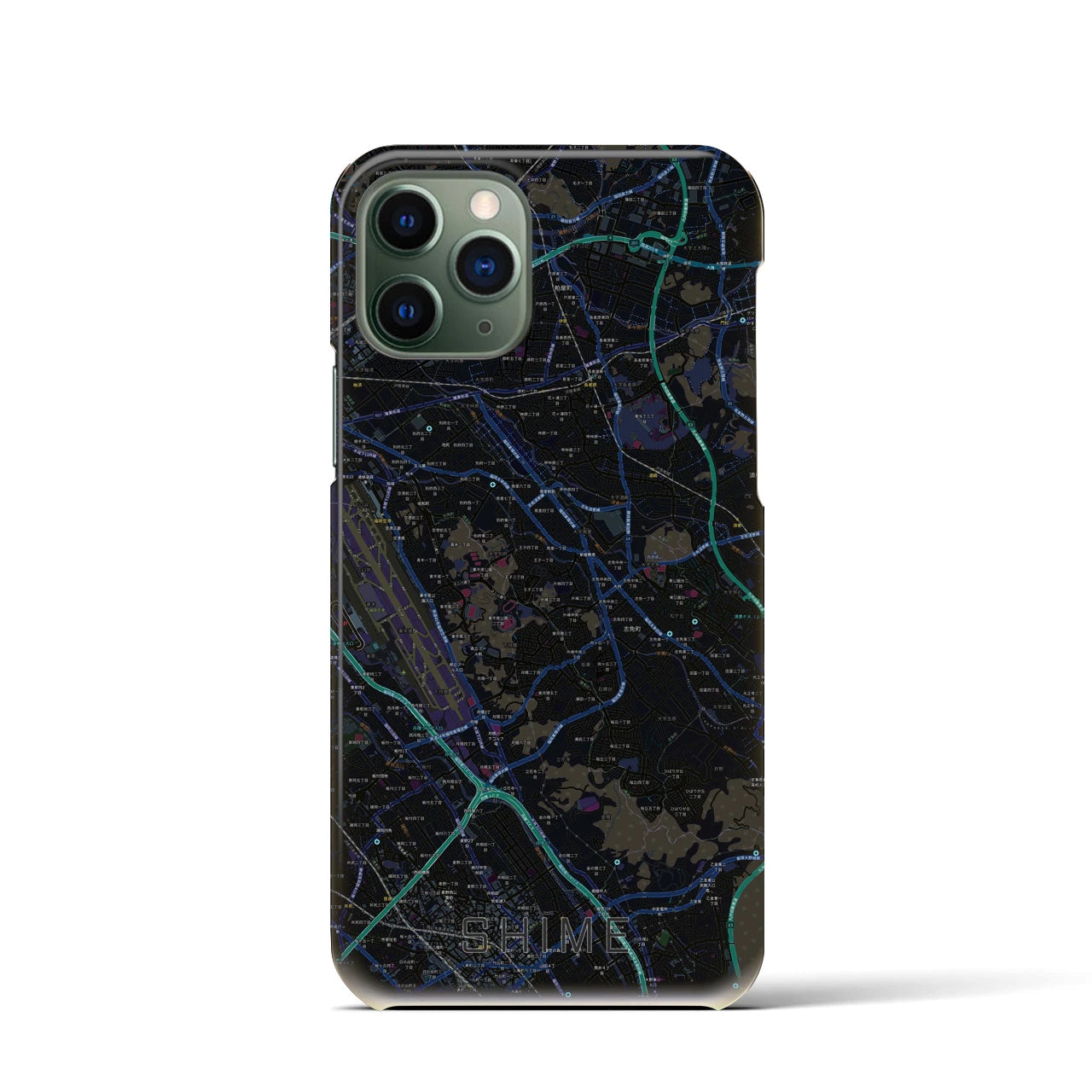 【志免（福岡県）】地図柄iPhoneケース（バックカバータイプ）