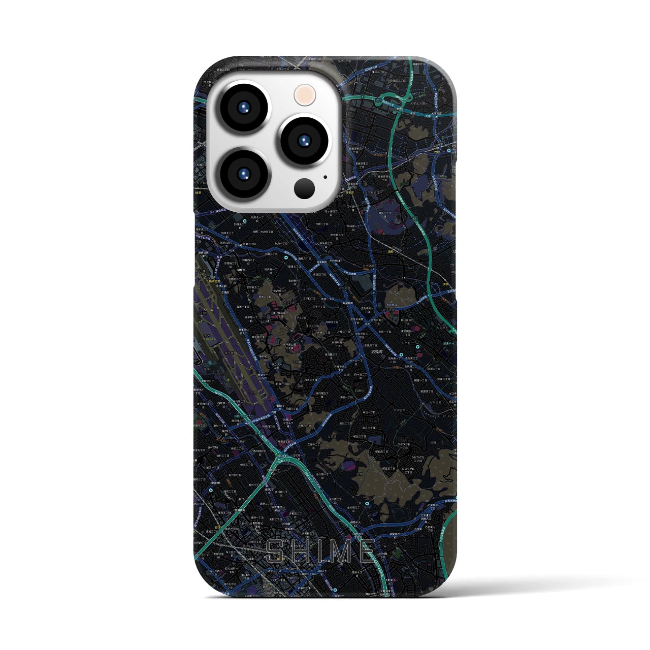 【志免（福岡県）】地図柄iPhoneケース（バックカバータイプ）