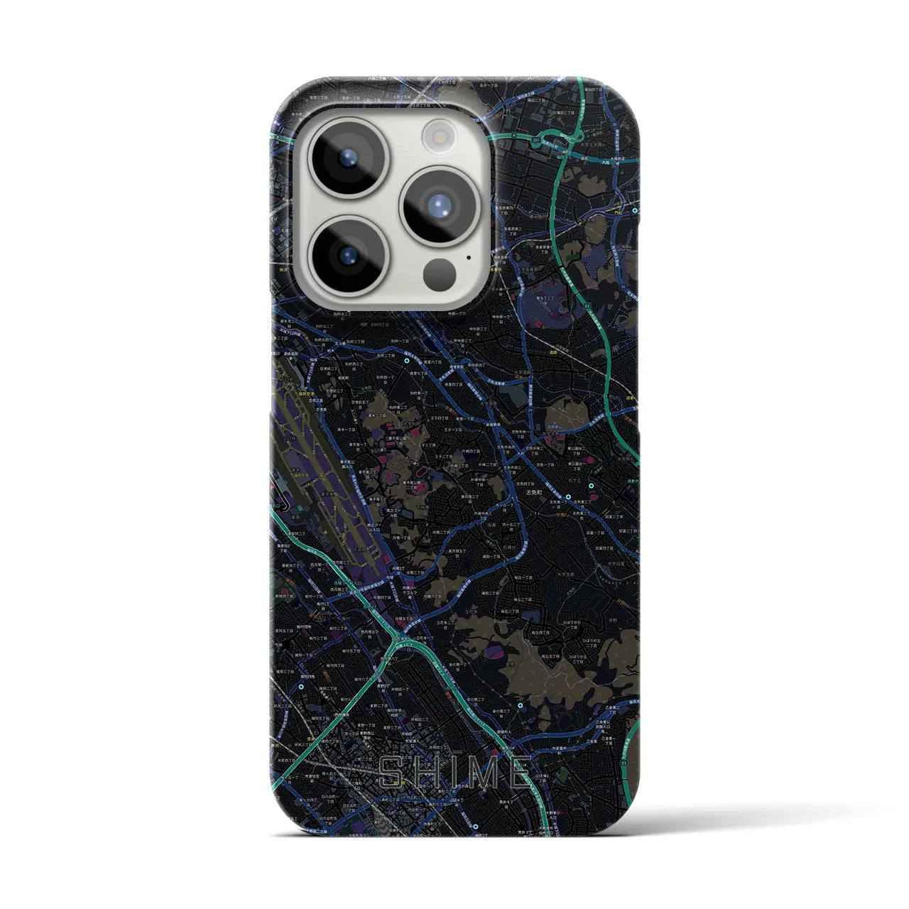 【志免（福岡県）】地図柄iPhoneケース（バックカバータイプ）
