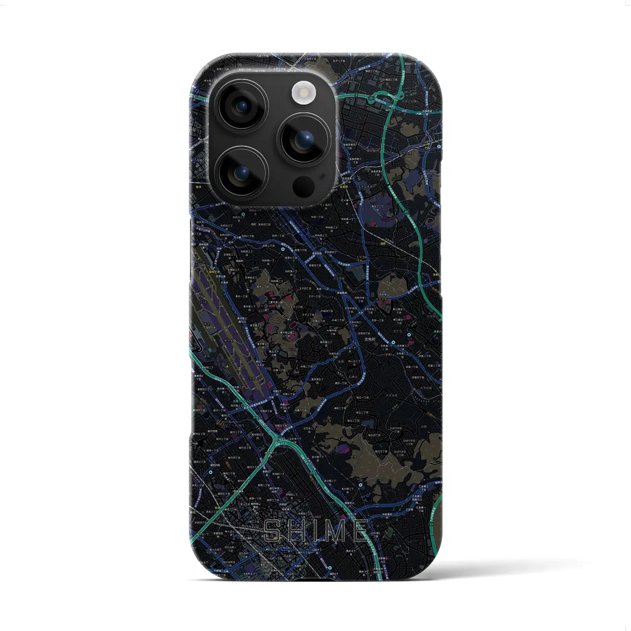 【志免（福岡県）】地図柄iPhoneケース（バックカバータイプ）