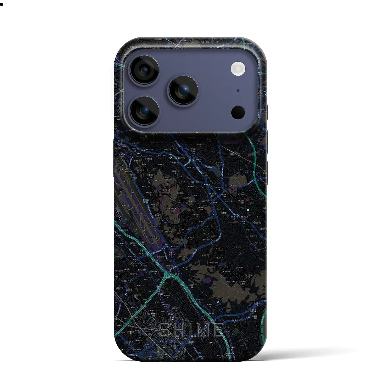 【志免（福岡県）】地図柄iPhoneケース（バックカバータイプ）