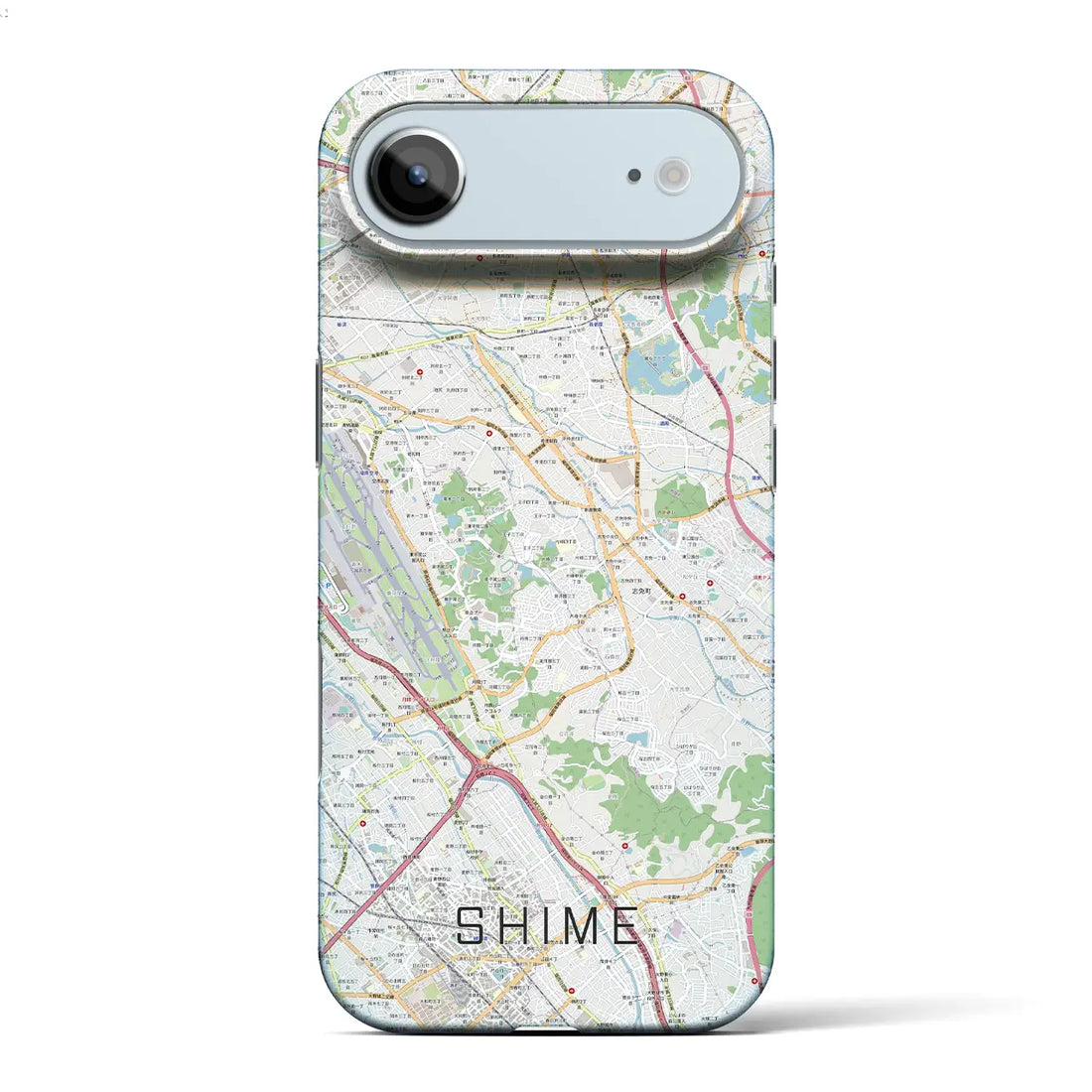 【志免（福岡県）】地図柄iPhoneケース（バックカバータイプ）ブラック・iPhone 17 Pro Max 用