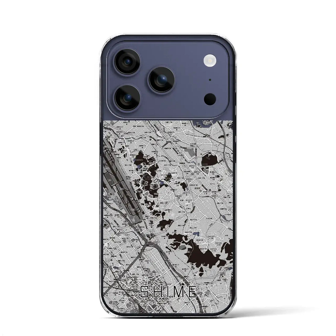 【志免（福岡県）】地図柄iPhoneケース（クリアタイプ）