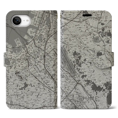 【志免（福岡県）】地図柄iPhoneケース（手帳タイプ）