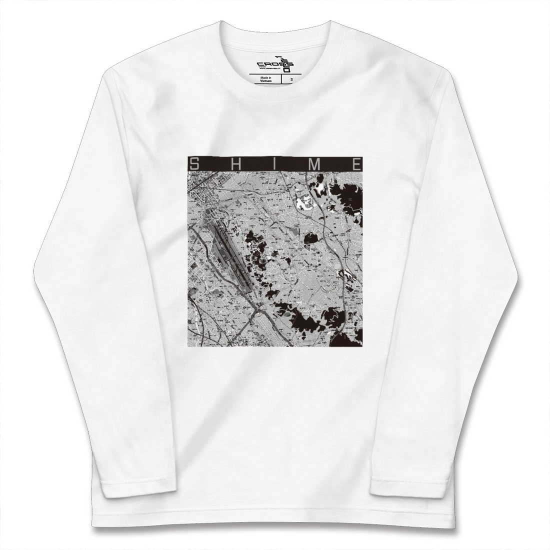 【志免（福岡県）】地図柄ロングスリーブTシャツ
