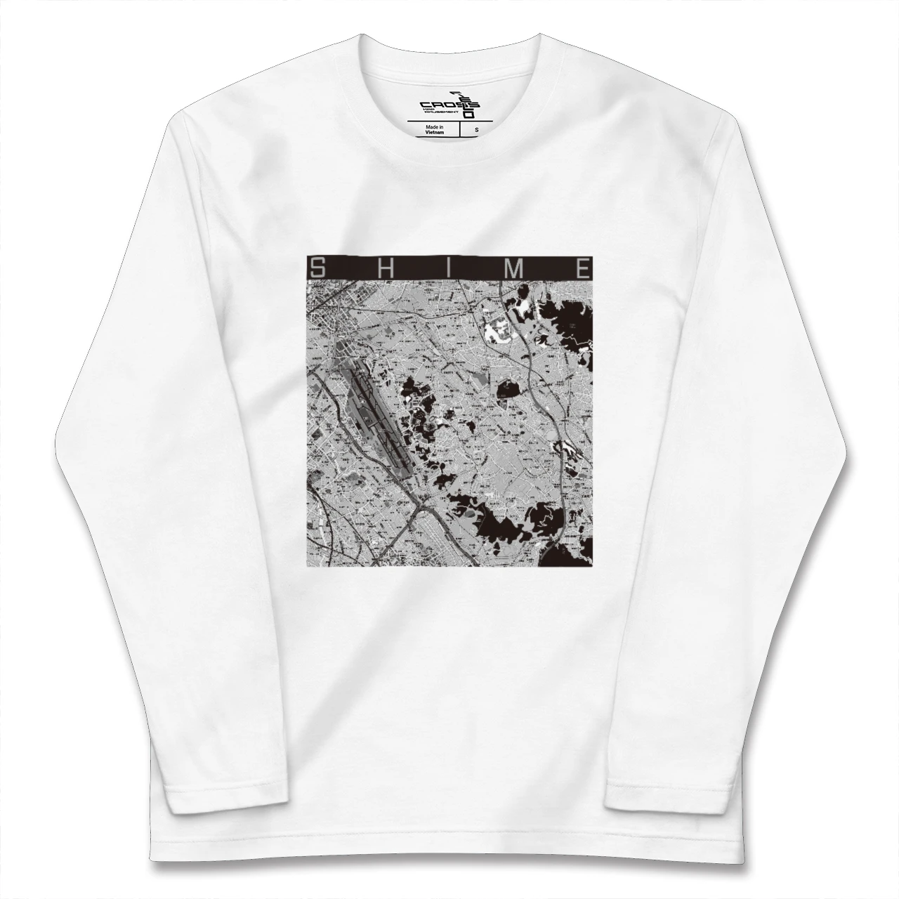 【志免（福岡県）】地図柄ロングスリーブTシャツ