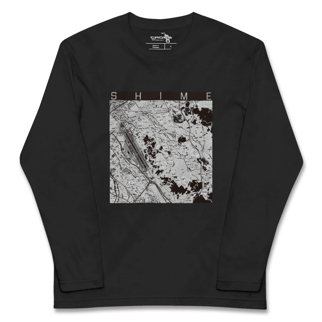 【志免（福岡県）】地図柄ロングスリーブTシャツ