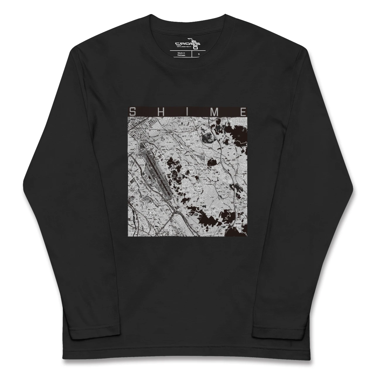 【志免（福岡県）】地図柄ロングスリーブTシャツ