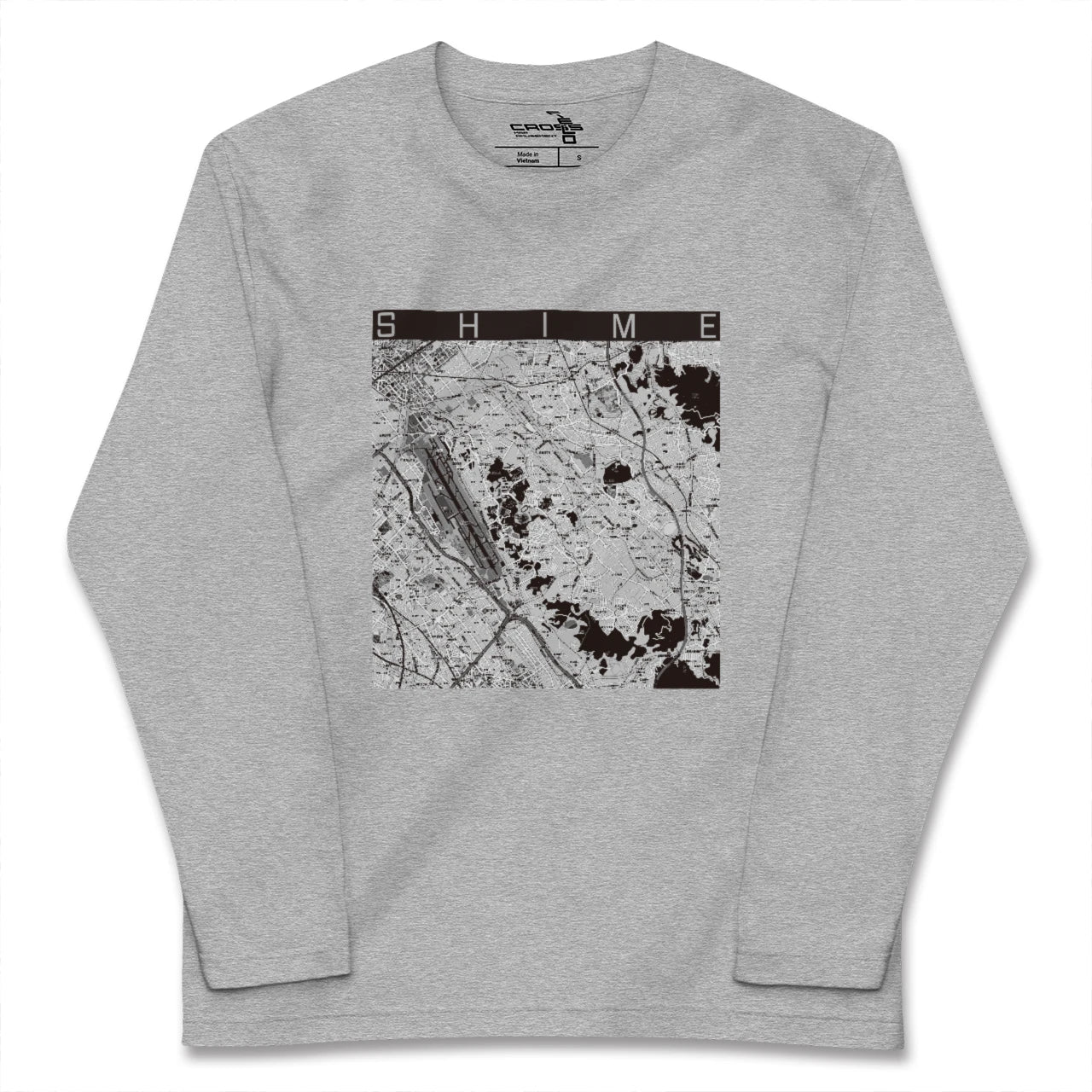 【志免（福岡県）】地図柄ロングスリーブTシャツ