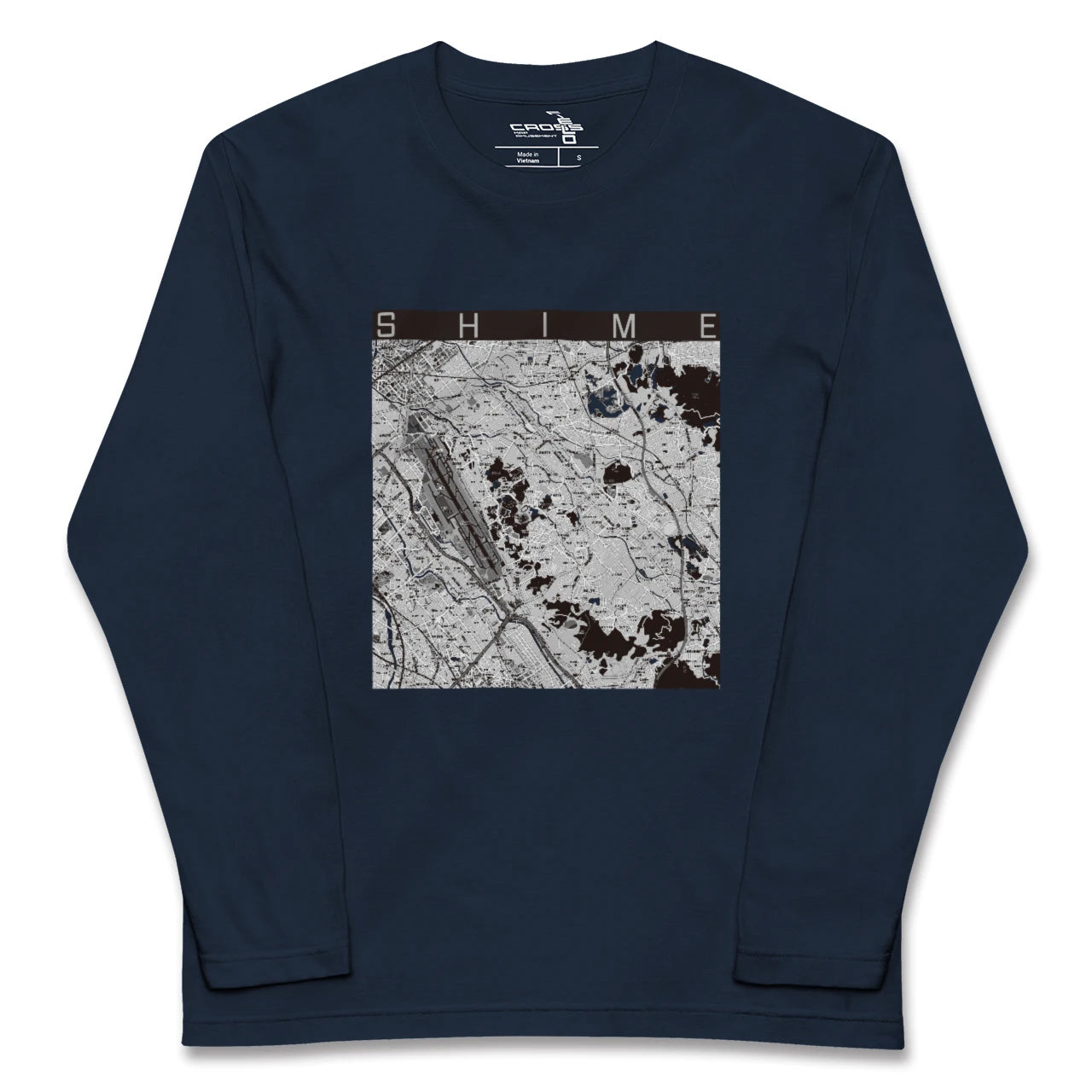 【志免（福岡県）】地図柄ロングスリーブTシャツ