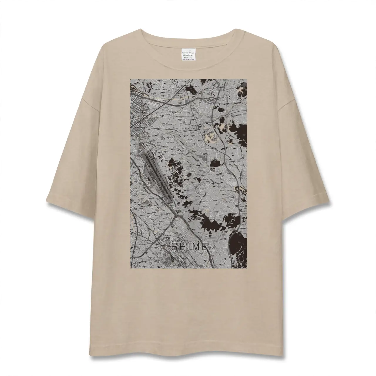 【志免（福岡県）】地図柄ビッグシルエットTシャツ
