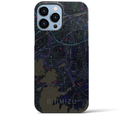 【清水（静岡県清水町）】地図柄iPhoneケース（バックカバータイプ）