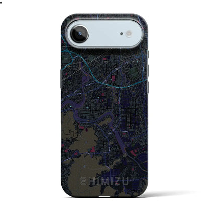 【清水（静岡県清水町）】地図柄iPhoneケース（バックカバータイプ）