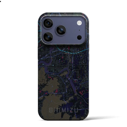 【清水（静岡県清水町）】地図柄iPhoneケース（バックカバータイプ）