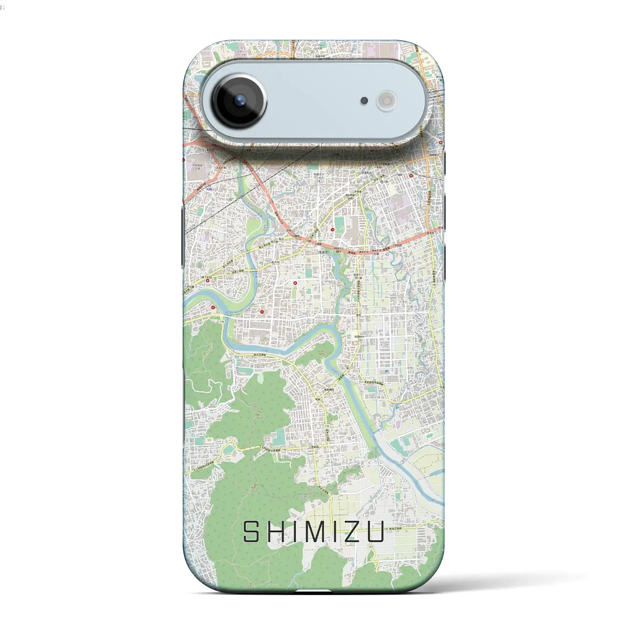 【清水（静岡県清水町）】地図柄iPhoneケース（バックカバータイプ）