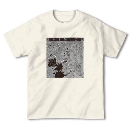 【清水（静岡県清水町）（静岡県）】地図柄ヘビーウェイトTシャツ