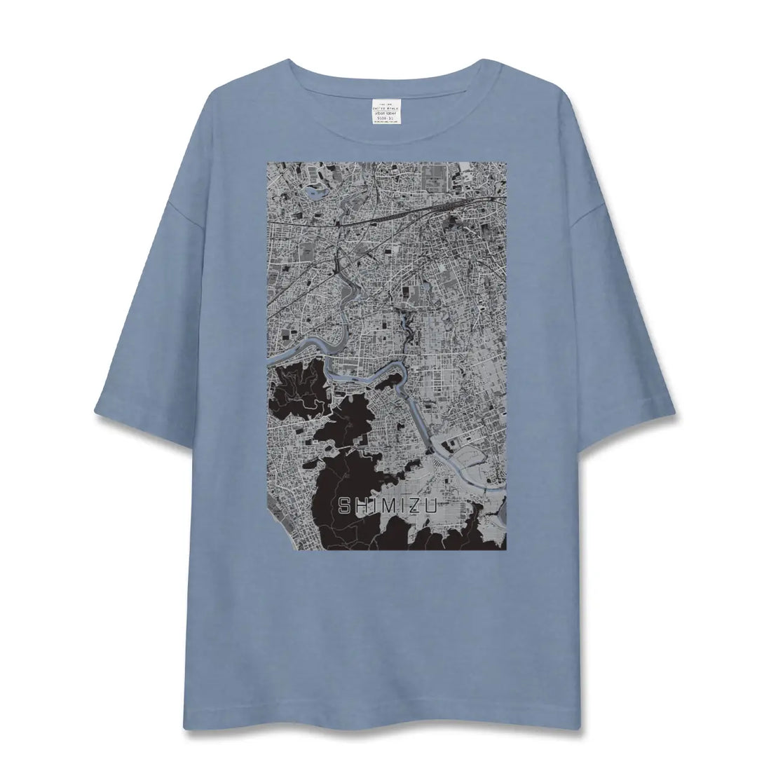 【清水(静岡県清水町)(静岡県)】地図柄ビッグシルエットTシャツ