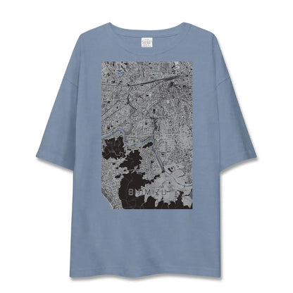 【清水（静岡県清水町）（静岡県）】地図柄ビッグシルエットTシャツ