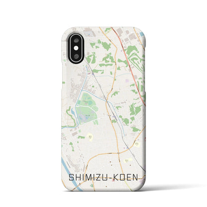 【清水公園（千葉県）】地図柄iPhoneケース（バックカバータイプ）