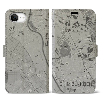 【清水公園（千葉県）】地図柄iPhoneケース（手帳タイプ）