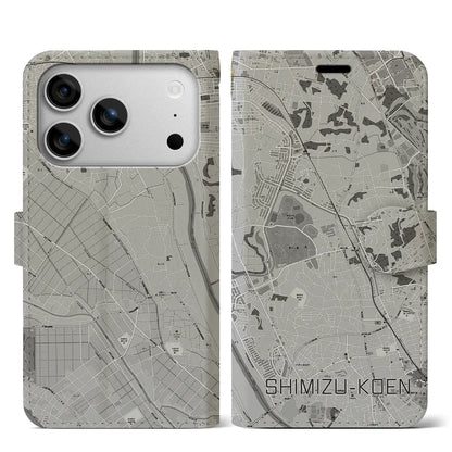 【清水公園（千葉県）】地図柄iPhoneケース（手帳タイプ）