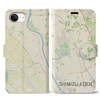 【清水公園（千葉県）】地図柄iPhoneケース（手帳タイプ）