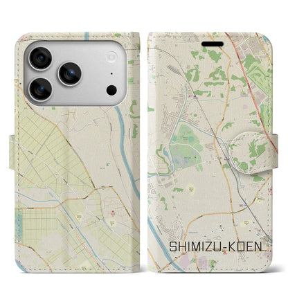 【清水公園（千葉県）】地図柄iPhoneケース（手帳タイプ）