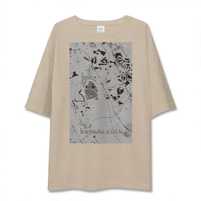 【清水公園（千葉県）】地図柄ビッグシルエットTシャツ