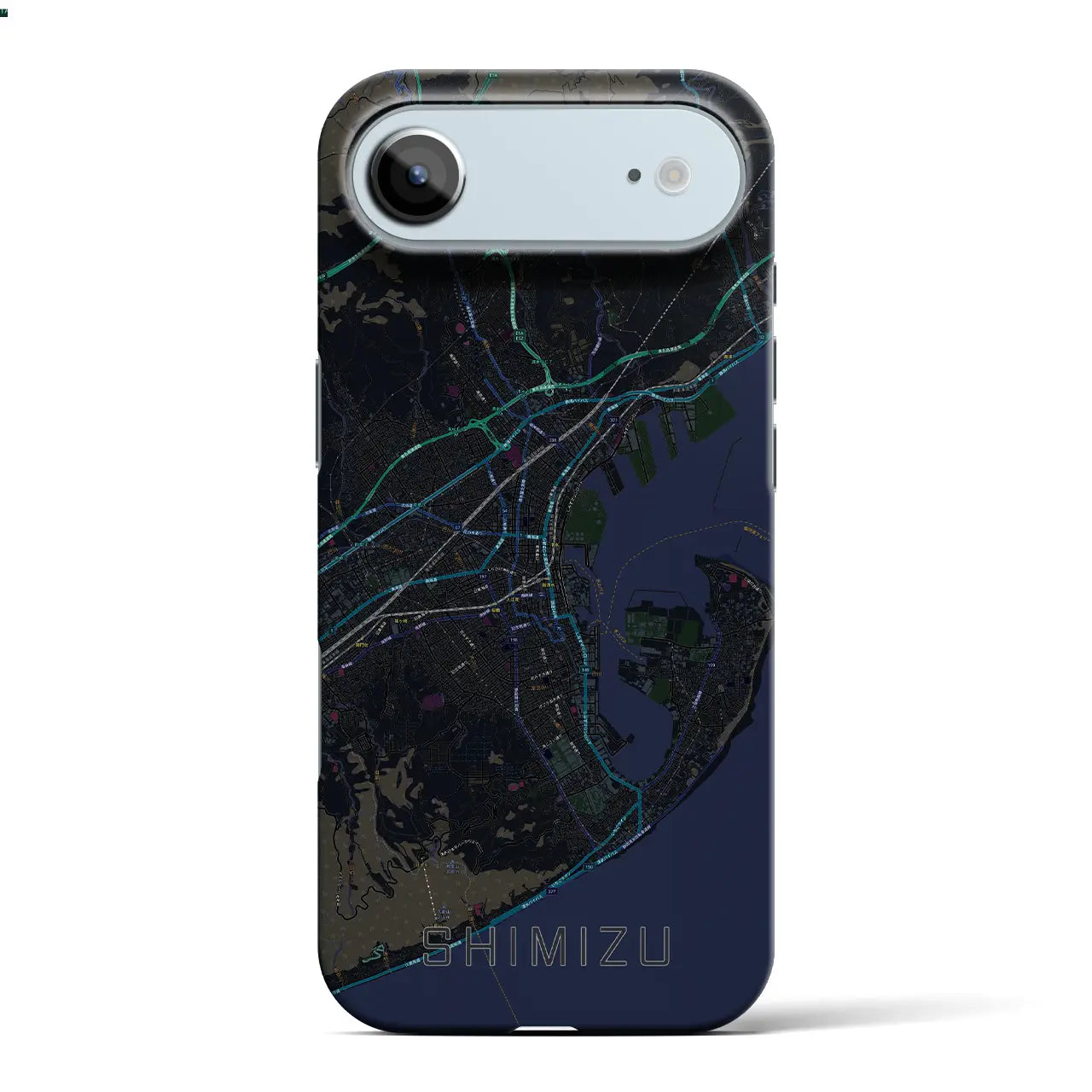 【清水（静岡県）】地図柄iPhoneケース（バックカバータイプ）