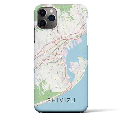 【清水（静岡県）】地図柄iPhoneケース（バックカバータイプ）