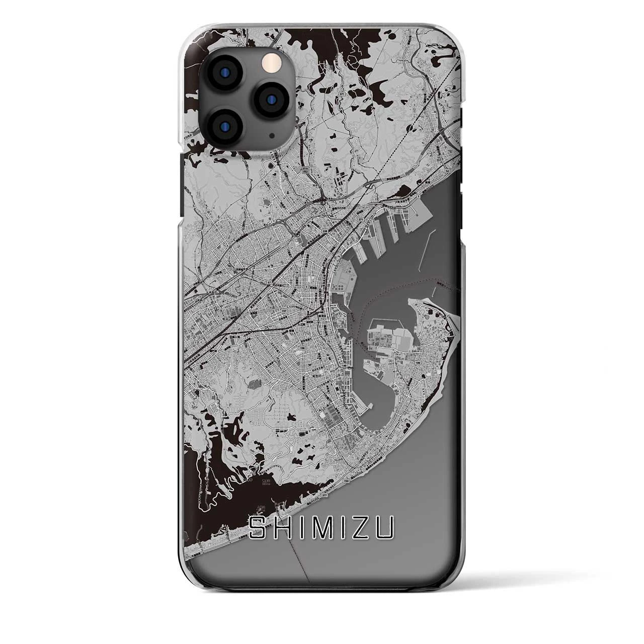 【清水（静岡県）】地図柄iPhoneケース（クリアタイプ）