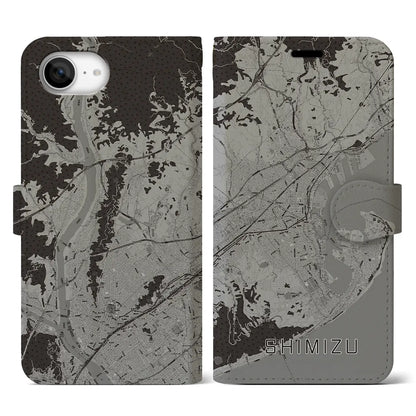 【清水（静岡県）】地図柄iPhoneケース（手帳タイプ）