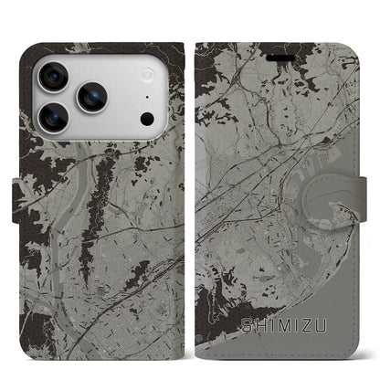 【清水（静岡県）】地図柄iPhoneケース（手帳タイプ）