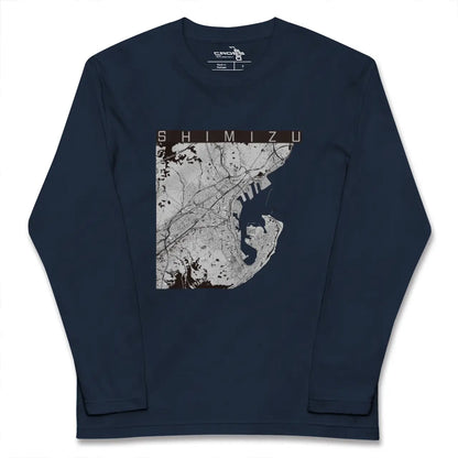 【清水（静岡県）】地図柄ロングスリーブTシャツ
