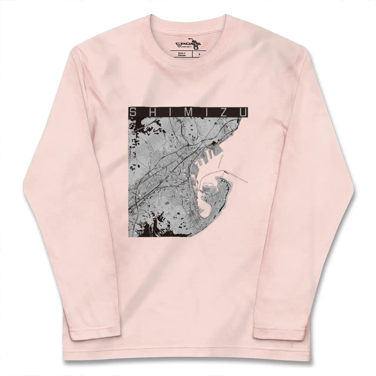 【清水（静岡県）】地図柄ロングスリーブTシャツ