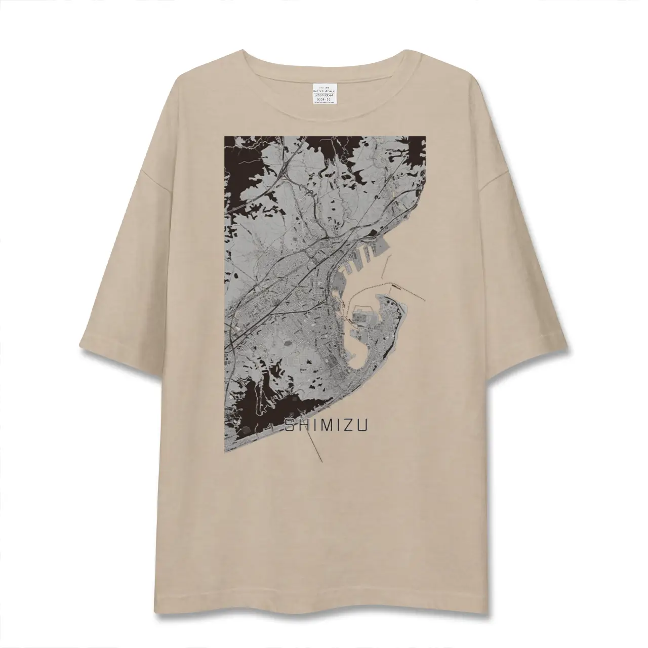 【清水（静岡県）】地図柄ビッグシルエットTシャツ