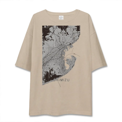 【清水（静岡県）】地図柄ビッグシルエットTシャツ