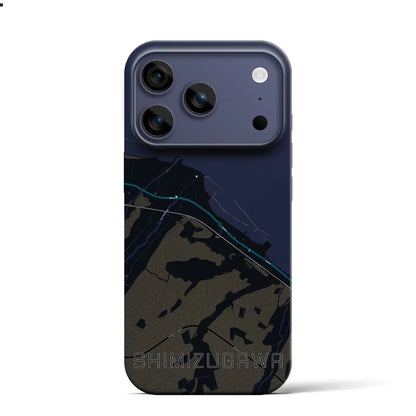 【清水川（青森県）】地図柄iPhoneケース（バックカバータイプ）