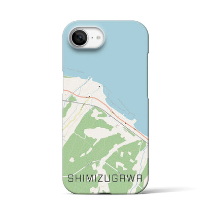 【清水川（青森県）】地図柄iPhoneケース（バックカバータイプ）