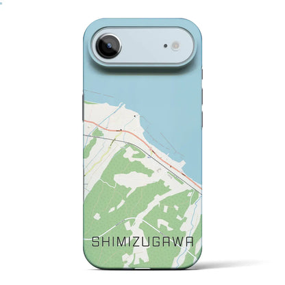 【清水川（青森県）】地図柄iPhoneケース（バックカバータイプ）