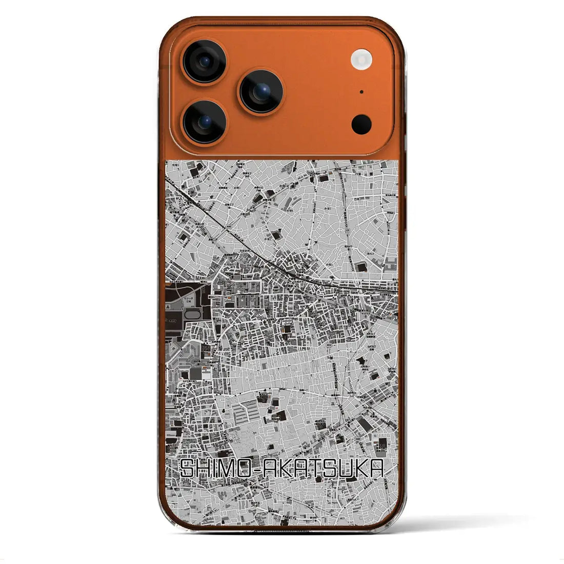 【下赤塚（東京都）】地図柄iPhoneケース（クリアタイプ）