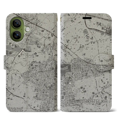 【下赤塚（東京都）】地図柄iPhoneケース（手帳タイプ）