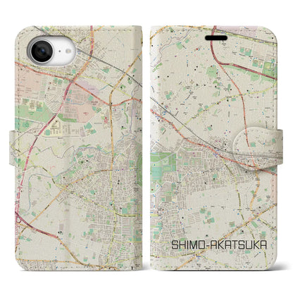 【下赤塚（東京都）】地図柄iPhoneケース（手帳タイプ）