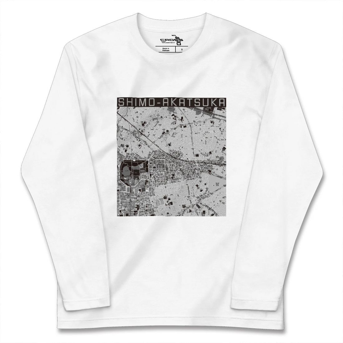 【下赤塚(東京都)】地図柄ロングスリーブTシャツ